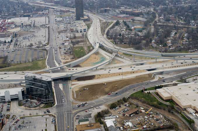 Missouri Department of Transportation The I-64 St. Louis Project involved limited funds, an expedited construction schedule, and a coordinated public outreach campaign to allay public concern and minimize the potential impact on motorists. In December 2009, I-64 reopened to traffic nearly one month early and $11 million under budget.