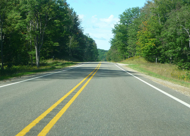 The Open Road - M-55 heading west to Manistee, Michigan. -creed_400 on Flickr