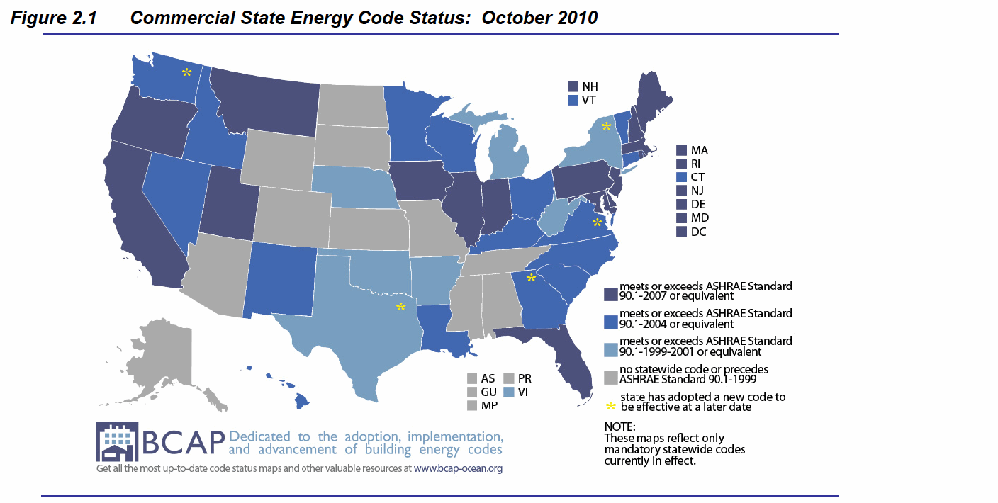 Commercial State Energy Code Status: October 2010