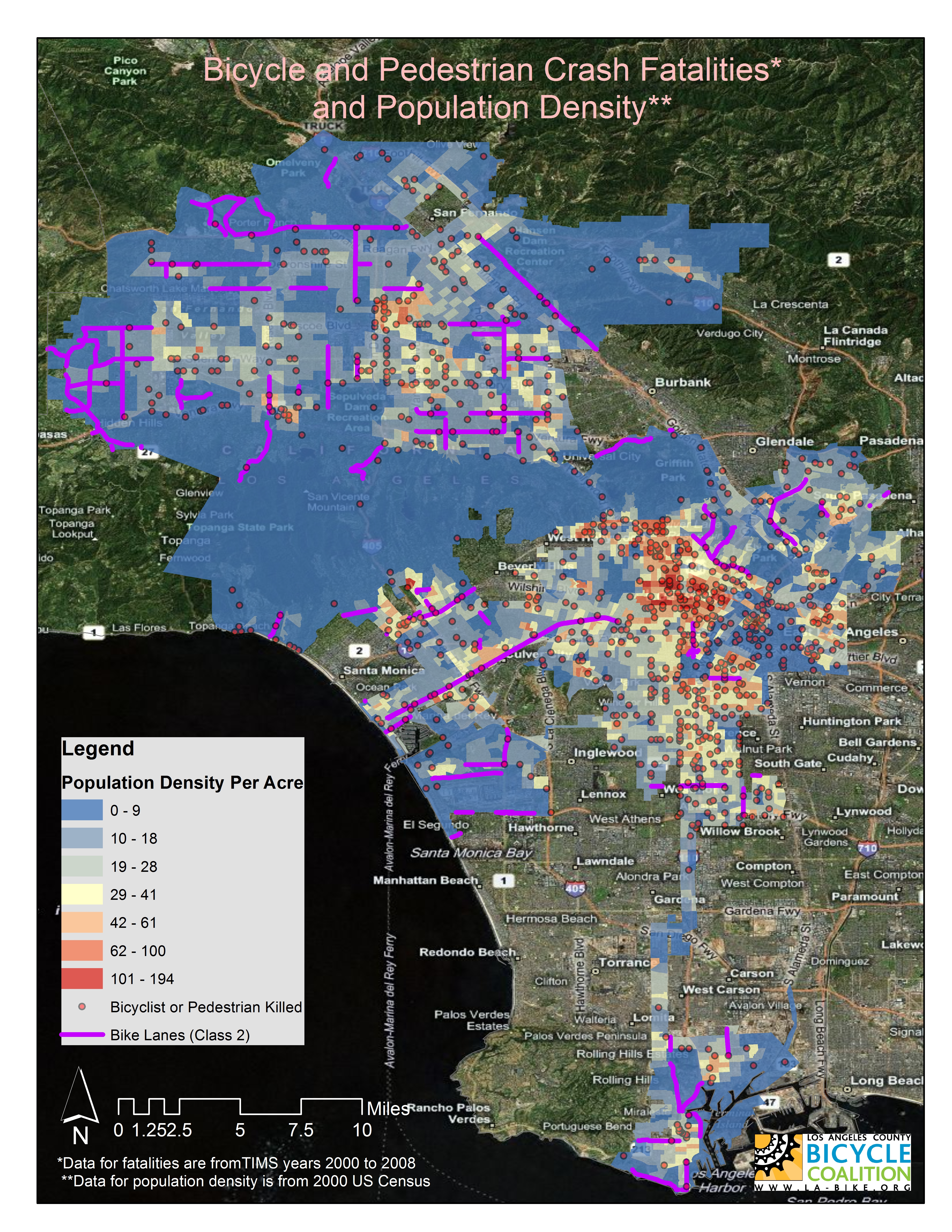 Bicycle and Pedestrian Fatalities and Population Density