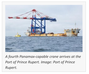 Port of Prince Rupert Acquires Another Crane to Compete for Panamax Ships