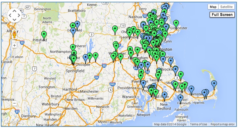 massDOT Roadwork map