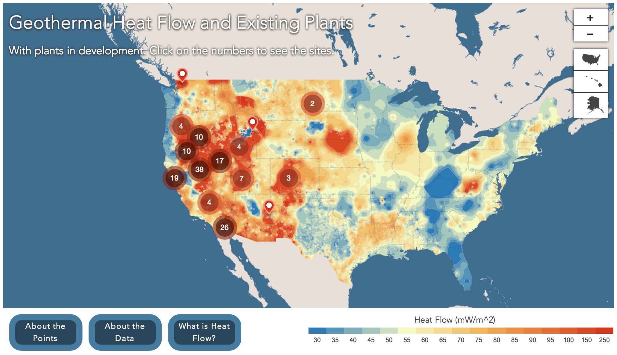 U.S. DOT: Geothermal Energy Interactive Map