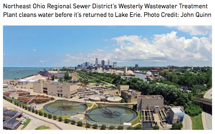 Northeast Ohio Regional Sewer District’s Westerly Wastewater Treatment Plant cleans water before it’s returned to Lake Erie. Photo Credit: John Quinn