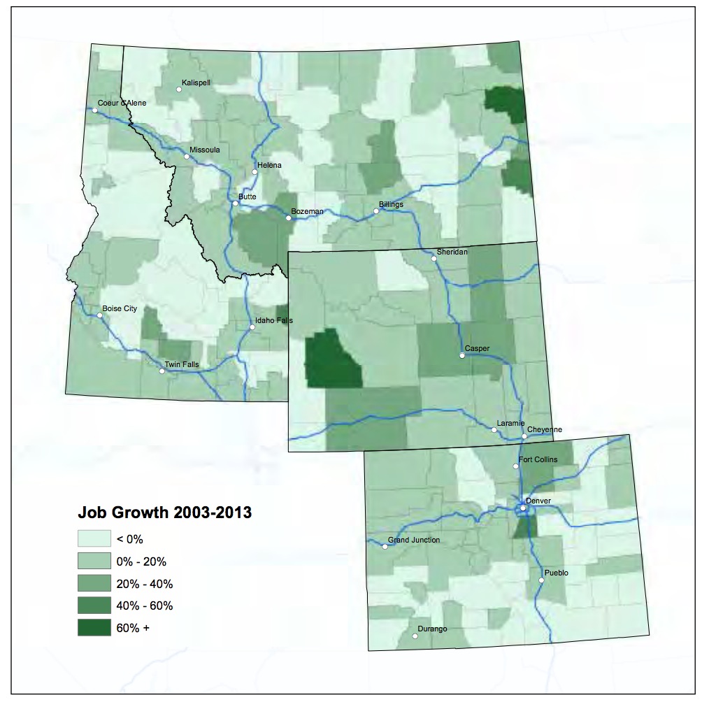 Job Growth in Idaho and Montana