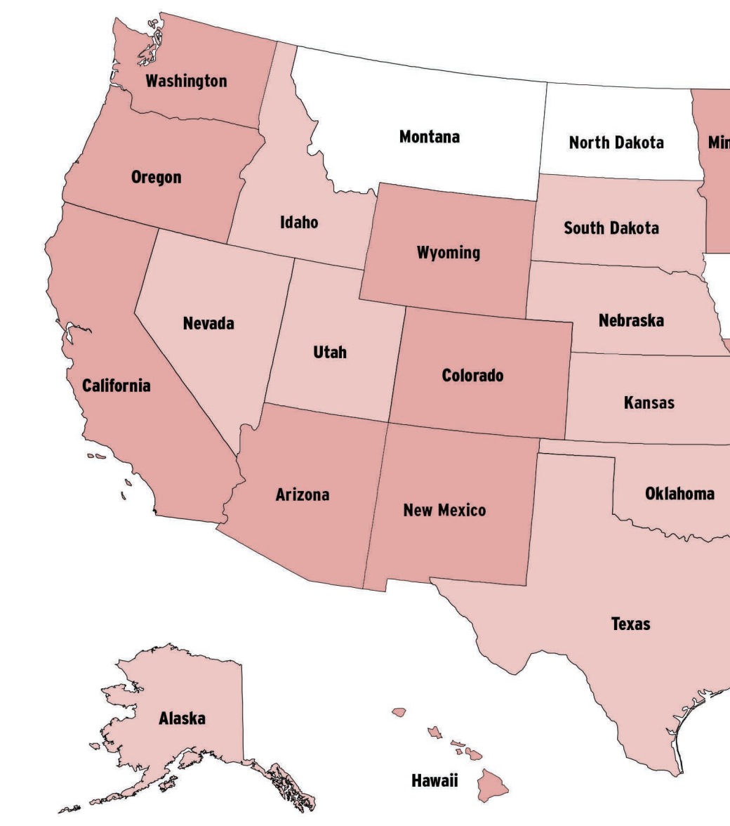 bicycle commuting growth by state A