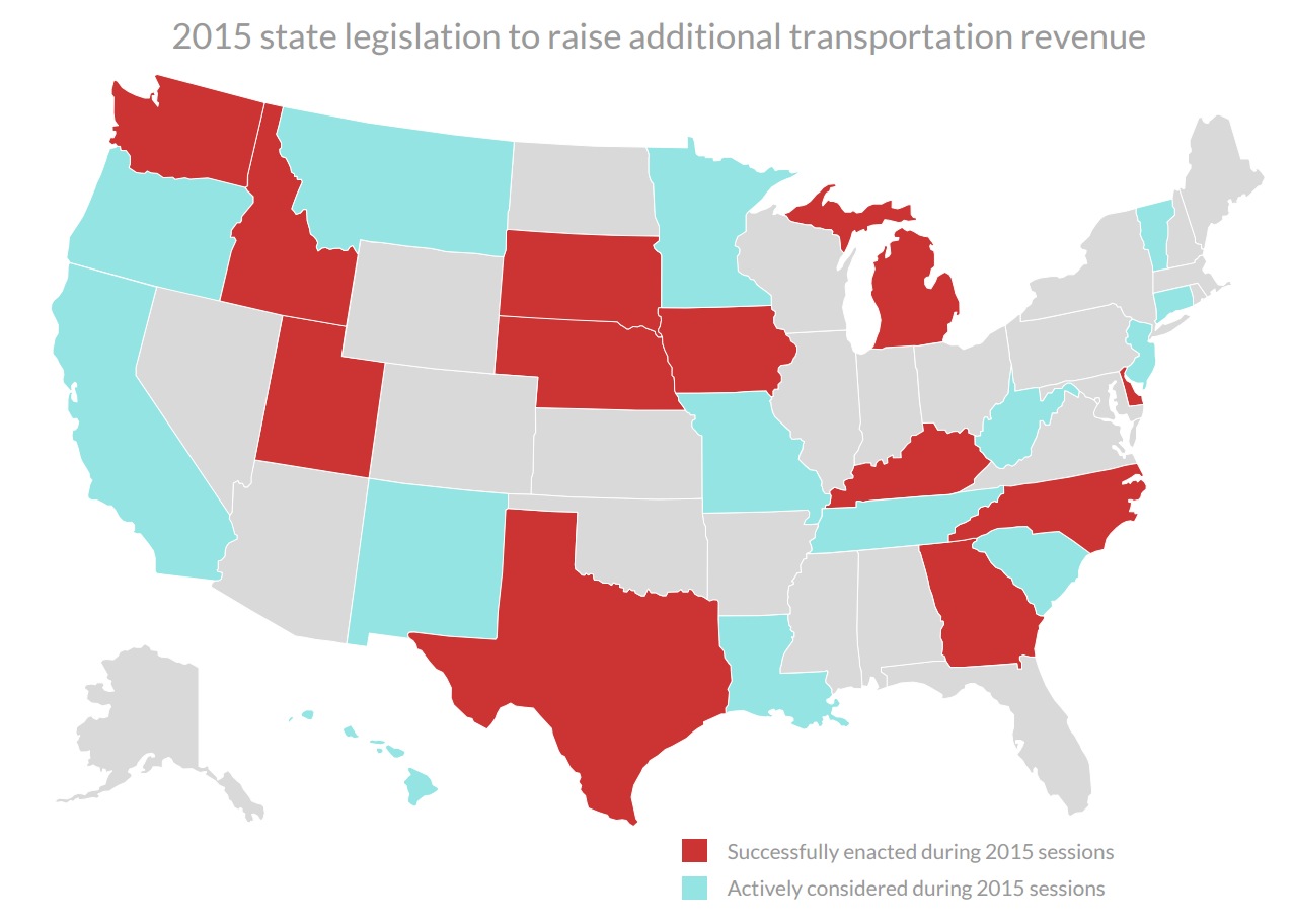 2015 State legislation to raise additional transportation revenue