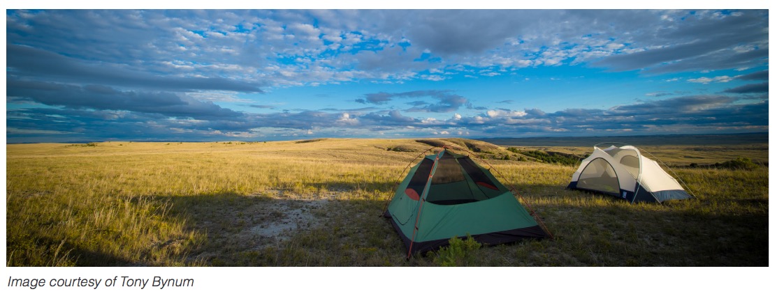 Tent pitched on U.S. public lands