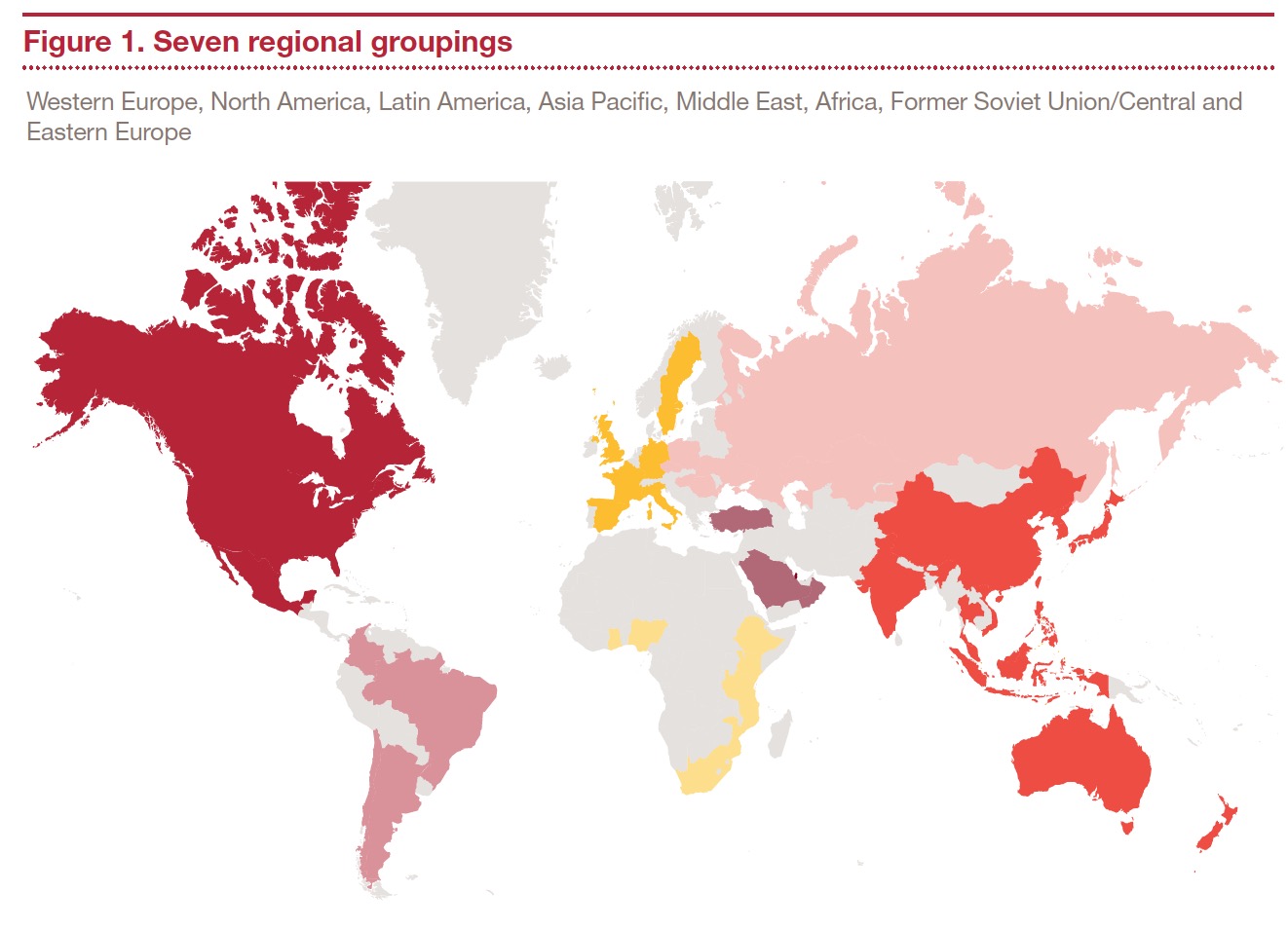 Figure 1. Seven regional groupings