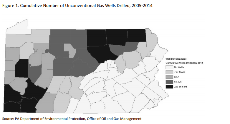 Figure 1. Cumulative Number of Unconventional Gas Wells Drilled, 2005-2014